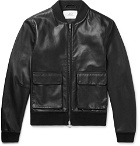 Mr P. - Leather Bomber Jacket - Men - Black