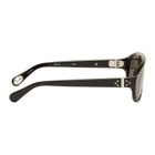 Ann Demeulemeester Black Linda Farrow Edition Oval Sunglasses
