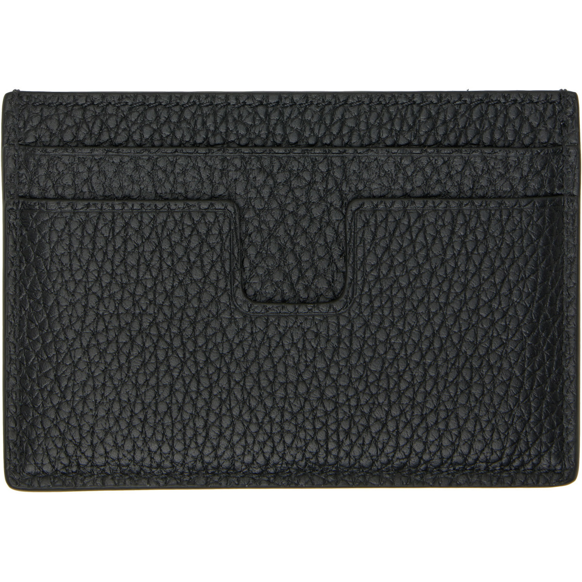 TOM FORD Black Grain Leather Classic Card Holder