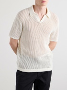 Aimé Leon Dore - Open-Collar Open-Knit Cotton Polo Shirt - Neutrals