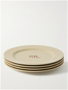 RRL - Set of Four Logo-Print Ceramic Plates