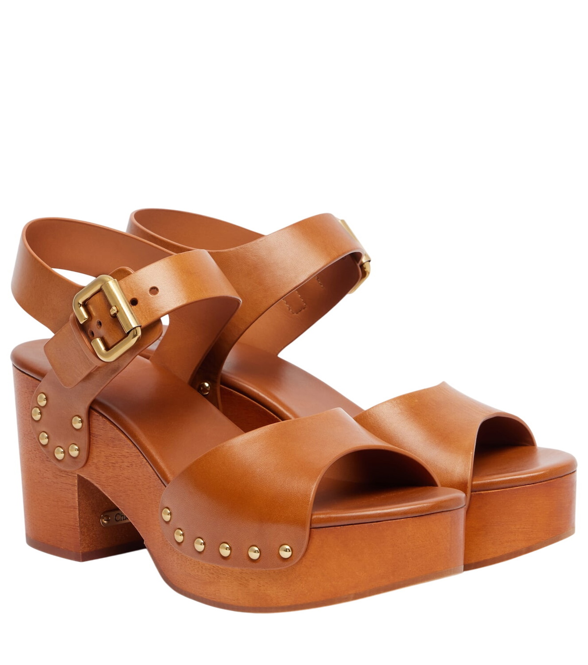 Chloe - Oli leather platform mules Chloe