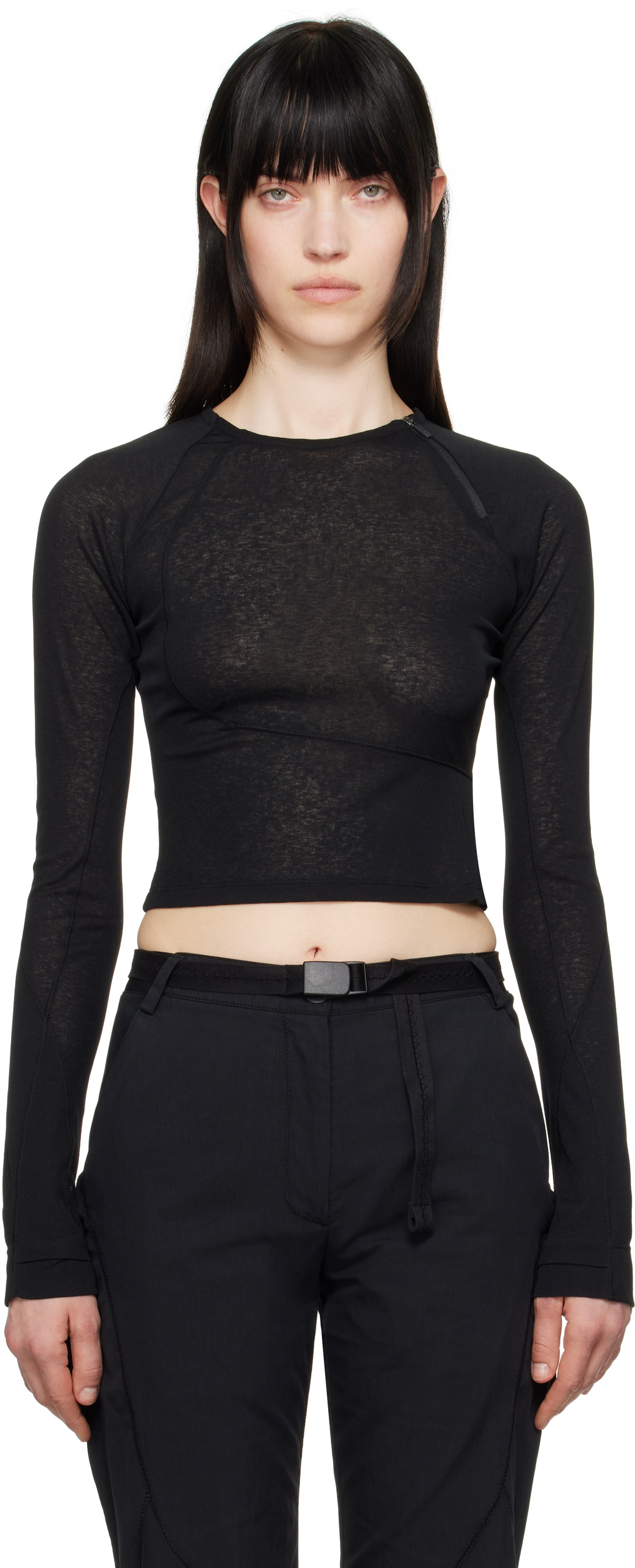 HYEIN SEO Black Helix Long Sleeve T-shirt