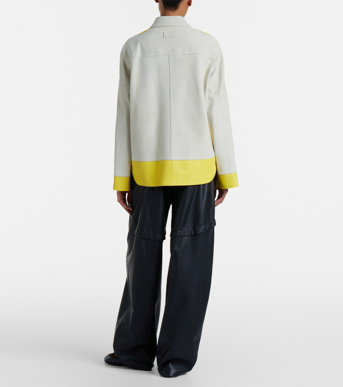 Loewe Paneled leather wide-leg pants