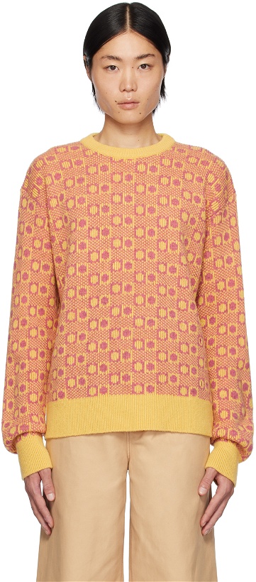 Photo: Marni Yellow & Pink Jacquard Sweater