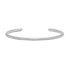 Saint Laurent Silver Round Bangle Bracelet