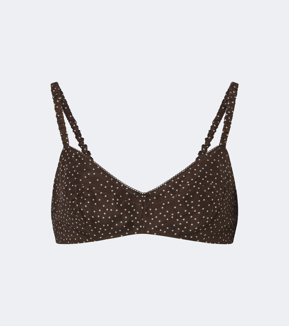 SIR Polka-dot silk organza bra top