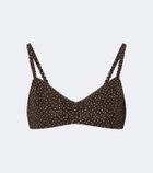 SIR Polka-dot silk organza bra top