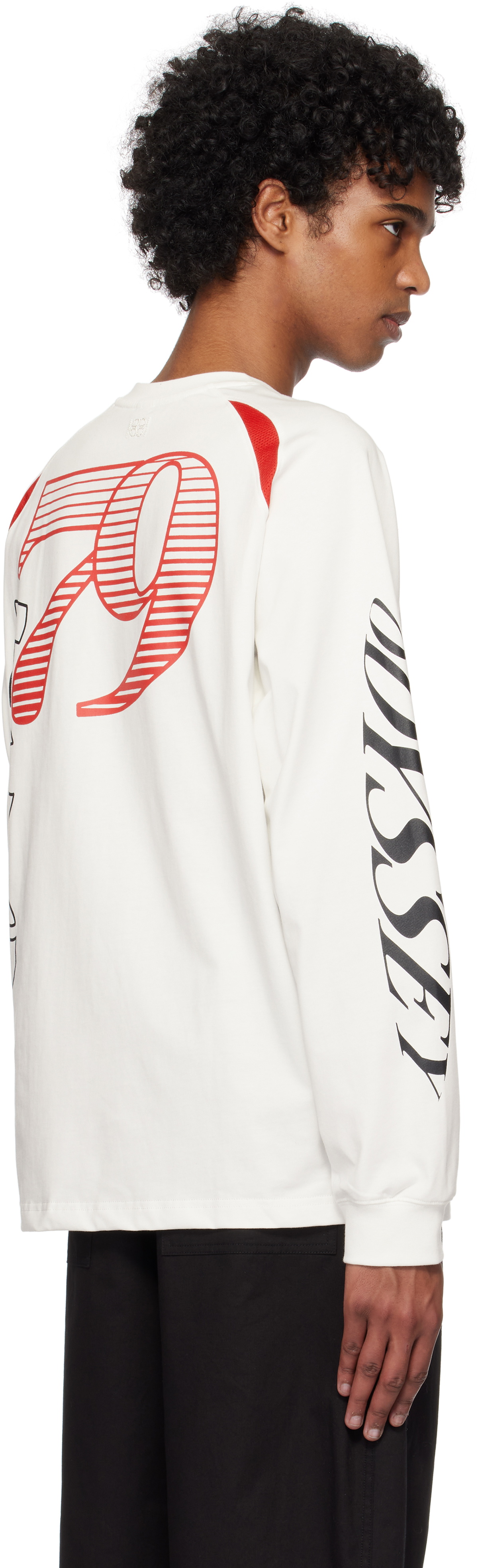 Kijun White & Red Cycle Long Sleeve T-shirt