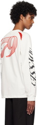 Kijun White & Red Cycle Long Sleeve T-shirt