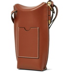 Loewe - Gate Logo-Debossed Leather Bag - Brown