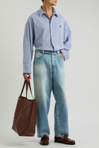 Acne Studios 1991 Belted Wide-leg Jeans Light Blue