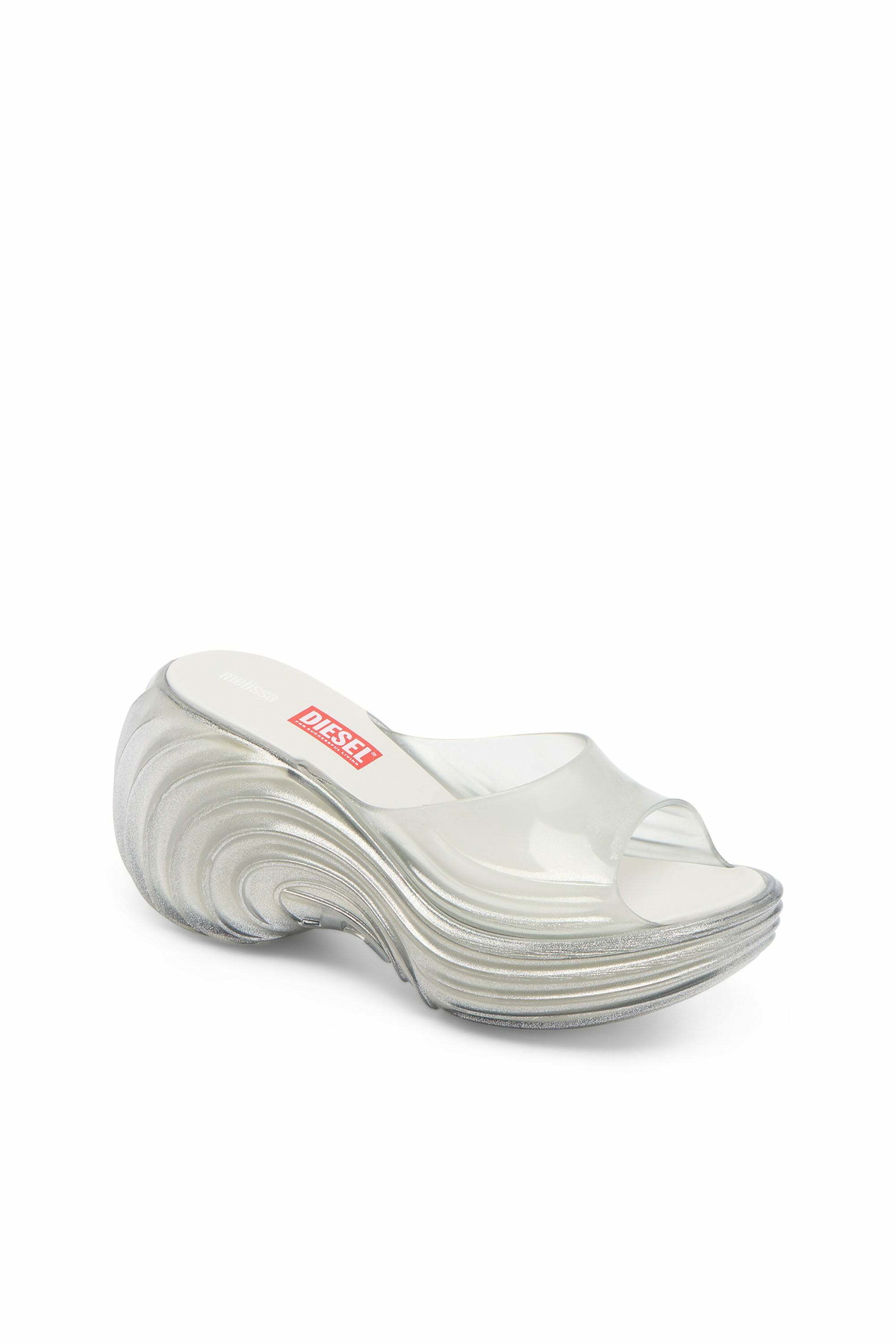 Diesel Platform mule in Melflex - Sandals Womens in Silver