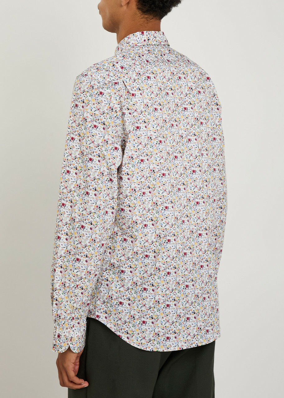 PS Paul Smith Patterned Tailored fit Stretch-cotton Shirt Multicoloured 1