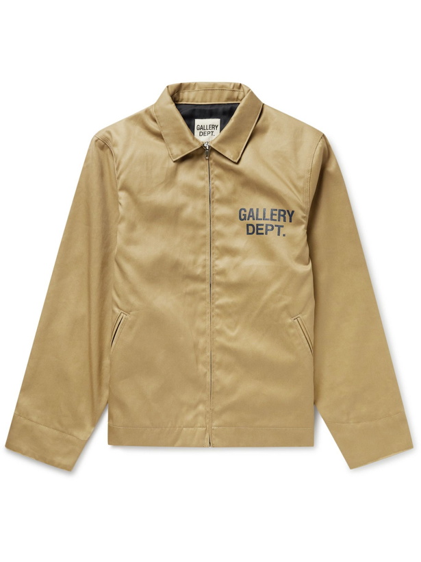 Photo: Gallery Dept. - Montecito Logo-Print Cotton-Twill Jacket - Brown