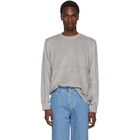 Eckhaus Latta Grey Velour Lapped Sweater