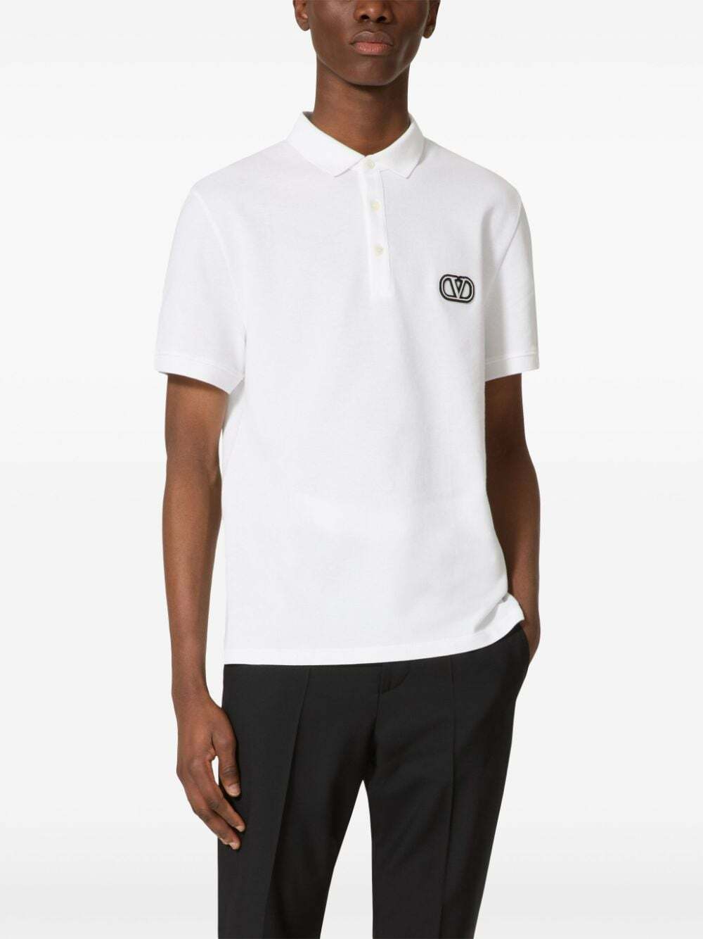 VALENTINO - Vlogo Signature Cotton Polo Shirt Valentino