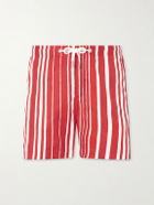 Orlebar Brown - Bulldog Straight-Leg Striped Swim Shorts - Red