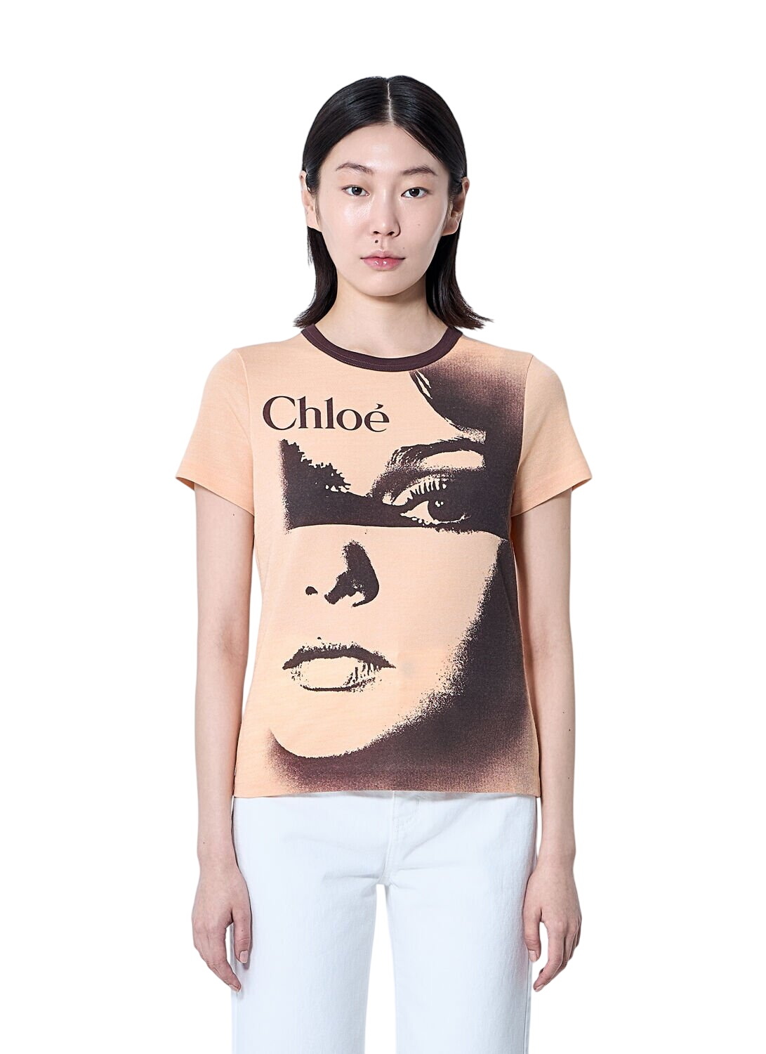 新品未使用☆Chloe トップス Chloé Orange Cropped Boxy T-Shirt Chloe