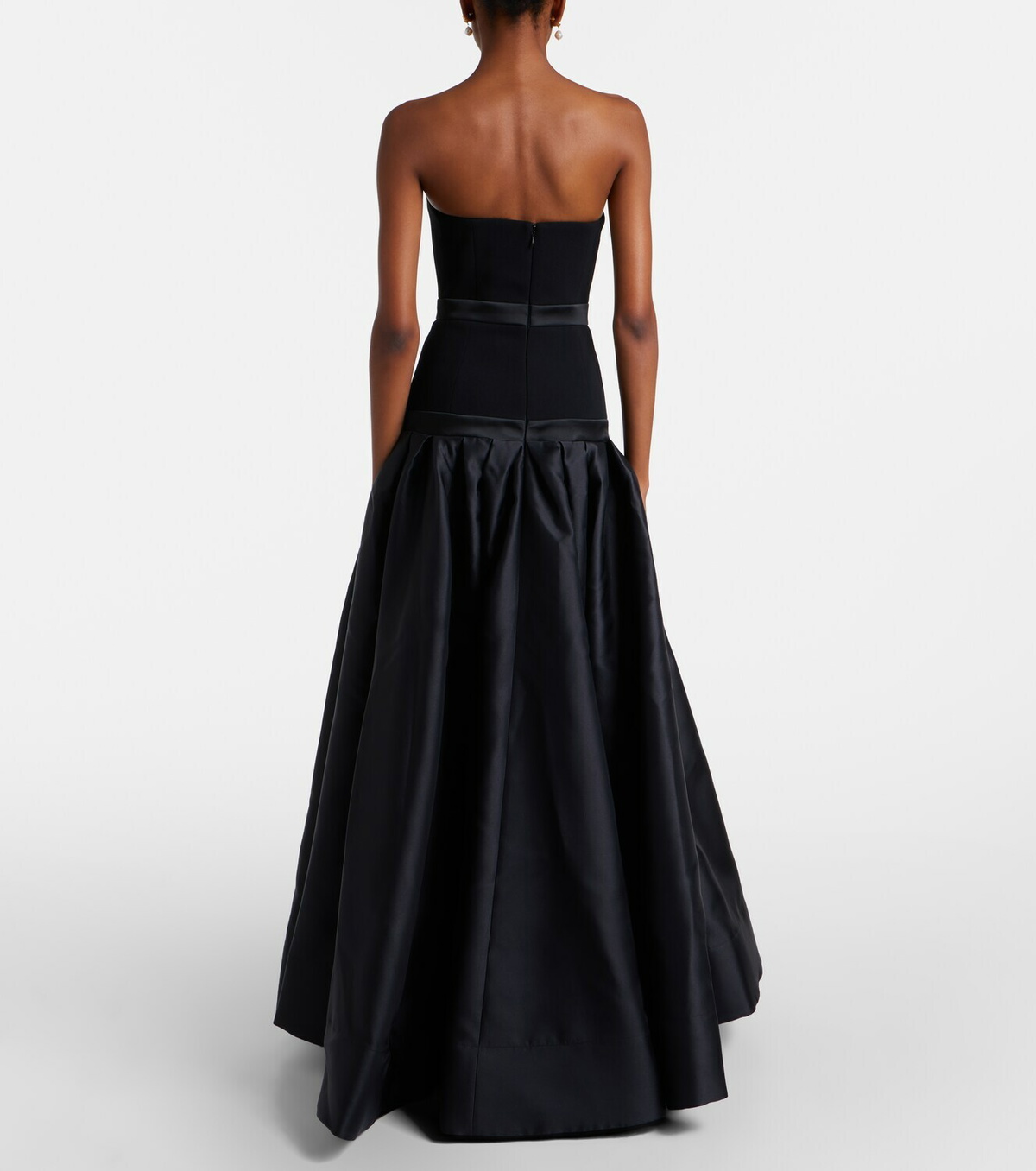 Rebecca Vallance Zendaya satin-paneled bustier gown