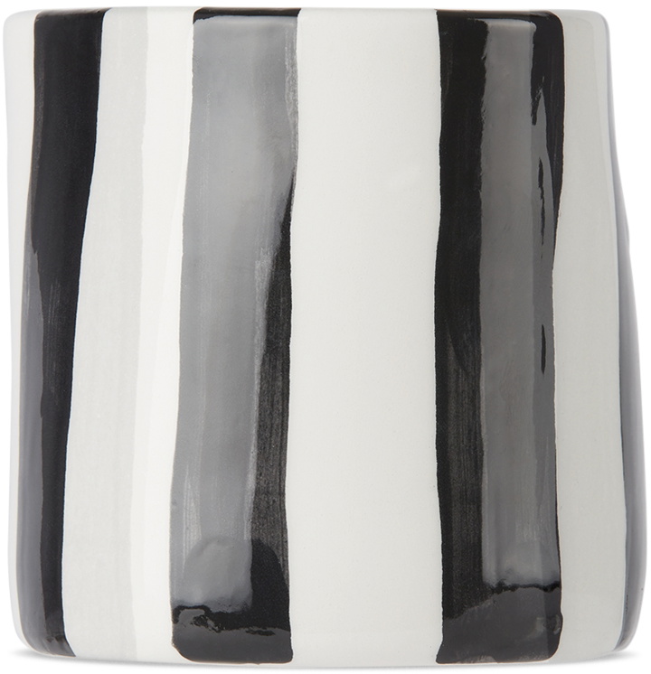 Photo: Rhea Kalo Black & White Stripes Large Candle