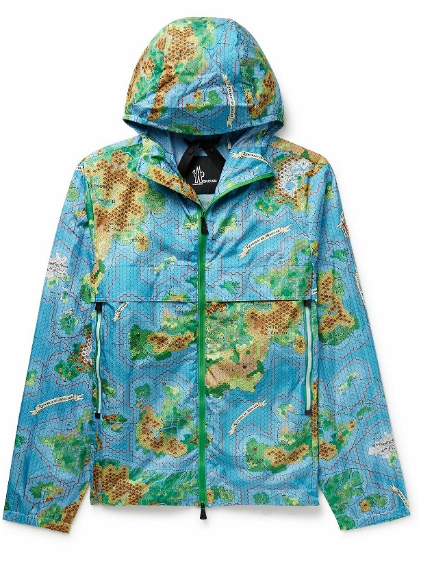 Photo: Moncler Grenoble - Easton Printed GORE-TEX Paclite® Hooded Jacket - Blue