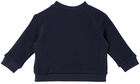 Palm Angels Baby Navy Cotton Sweatshirt