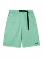 KAPITAL - Easy Wide-Leg Belted Cotton-Twill Shorts - Green