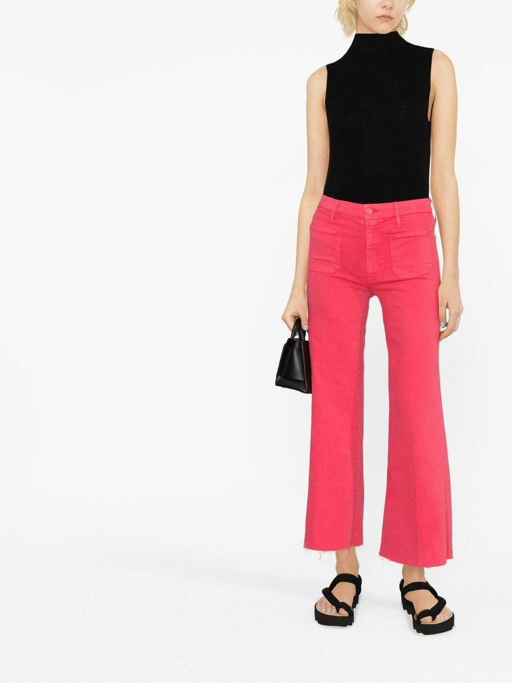 MOTHER - Wide Leg Cropped Jeans Mother