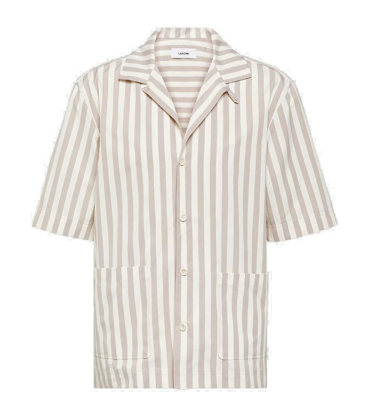 Photo: Lardini Striped cotton poplin shirt