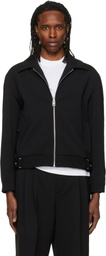 Hugo Black Modern-Fit Performance-Stretch Canvas Jacket