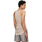Rick Owens Taupe Tower Basic Rib Tank Top