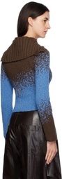 Andersson Bell Blue & Brown Flow Jacquard Short Cardigan