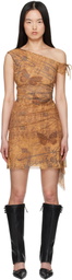MISBHV Brown Goa Mesh Minidress