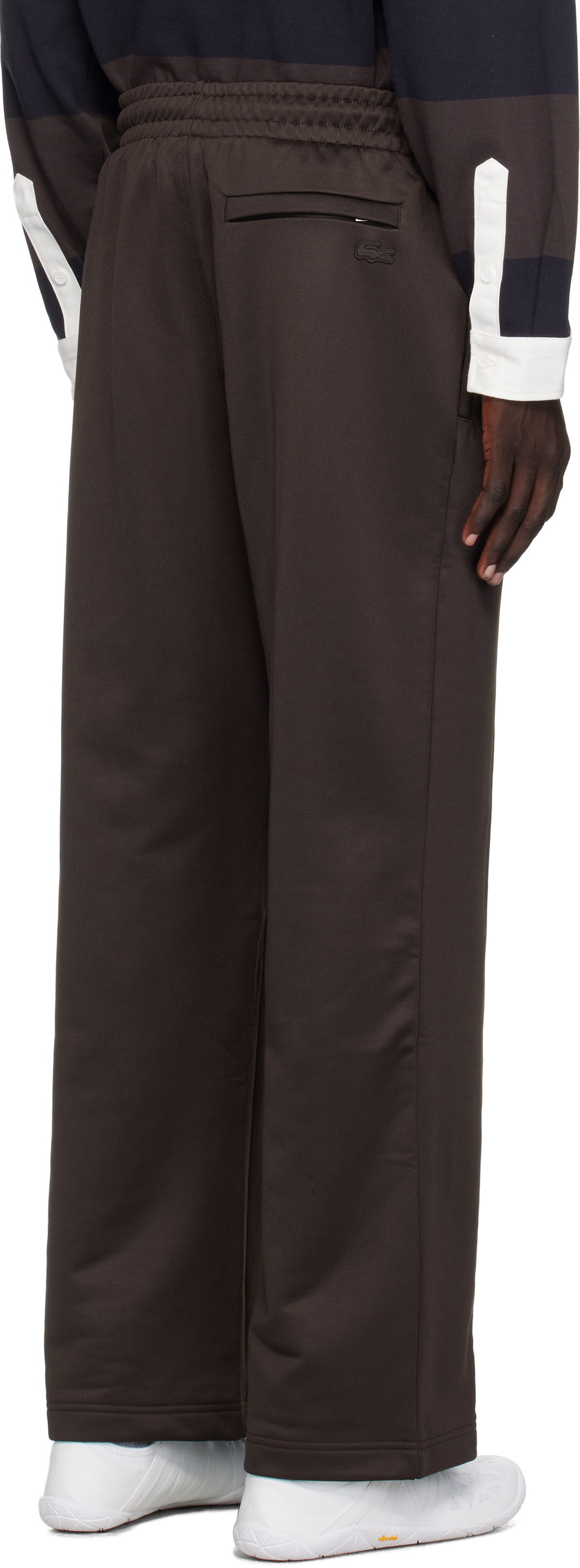 Lacoste Brown Loose Fit Fleece Sweatpants