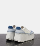 Chloé Name suede wedge sneakers