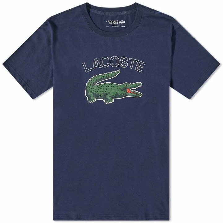 Photo: Lacoste Men's Large Logo T-Shirt in Navy