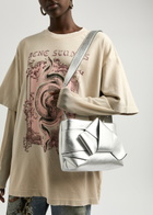 Acne Studios Musubi Metallic Leather Shoulder bag - Silver - One Size