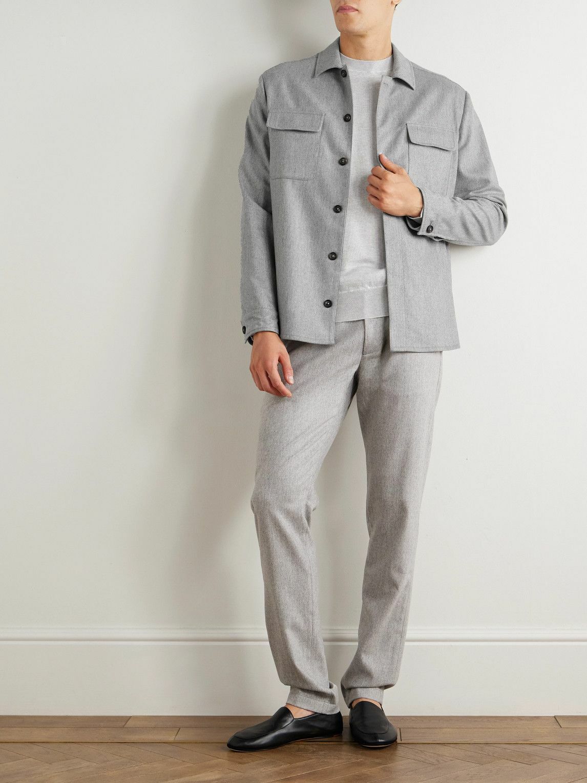 Eleventy - Wool-Blend Overshirt - Gray