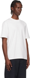 Hugo White Relaxed-Fit Logo-Print T-shirt