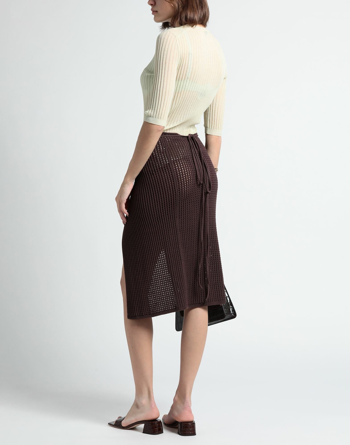 Andreādamo Womens Midi skirt Dark in Brown
