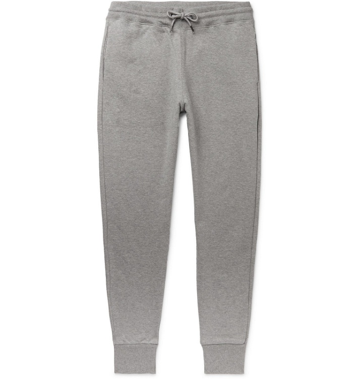 Photo: PS Paul Smith - Tapered Fleece-Back Organic Cotton-Jersey Sweatpants - Gray