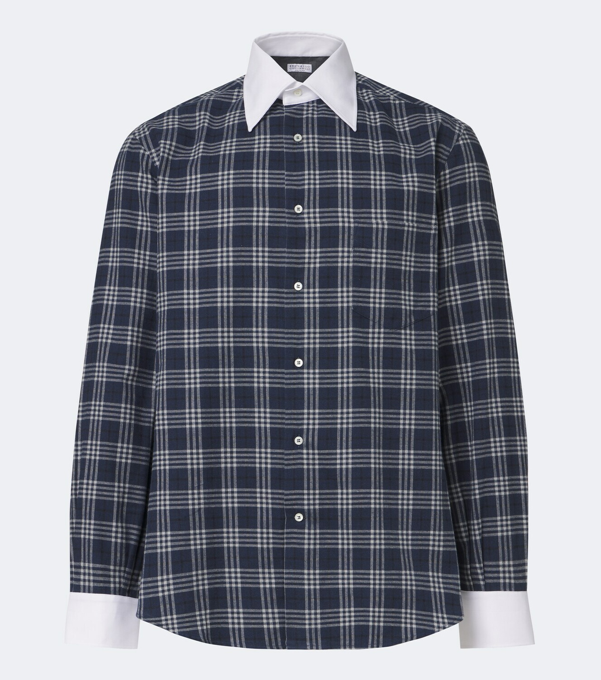 Brunello Cucinelli Checked cotton-blend flannel shirt