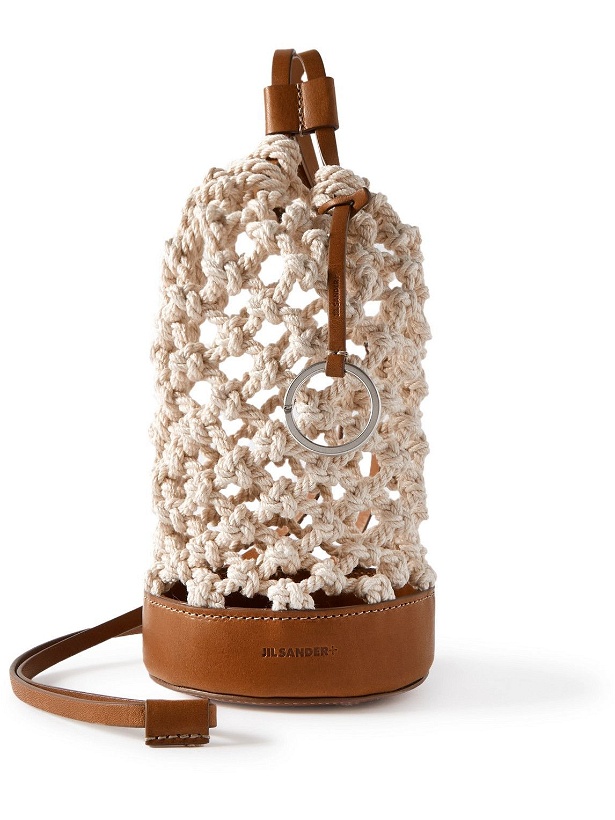 Photo: Jil Sander - Leather and Crocheted Cotton Bucket Bag