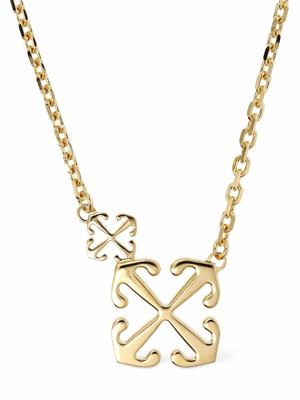 Photo: OFF-WHITE Arrow Brass Necklace