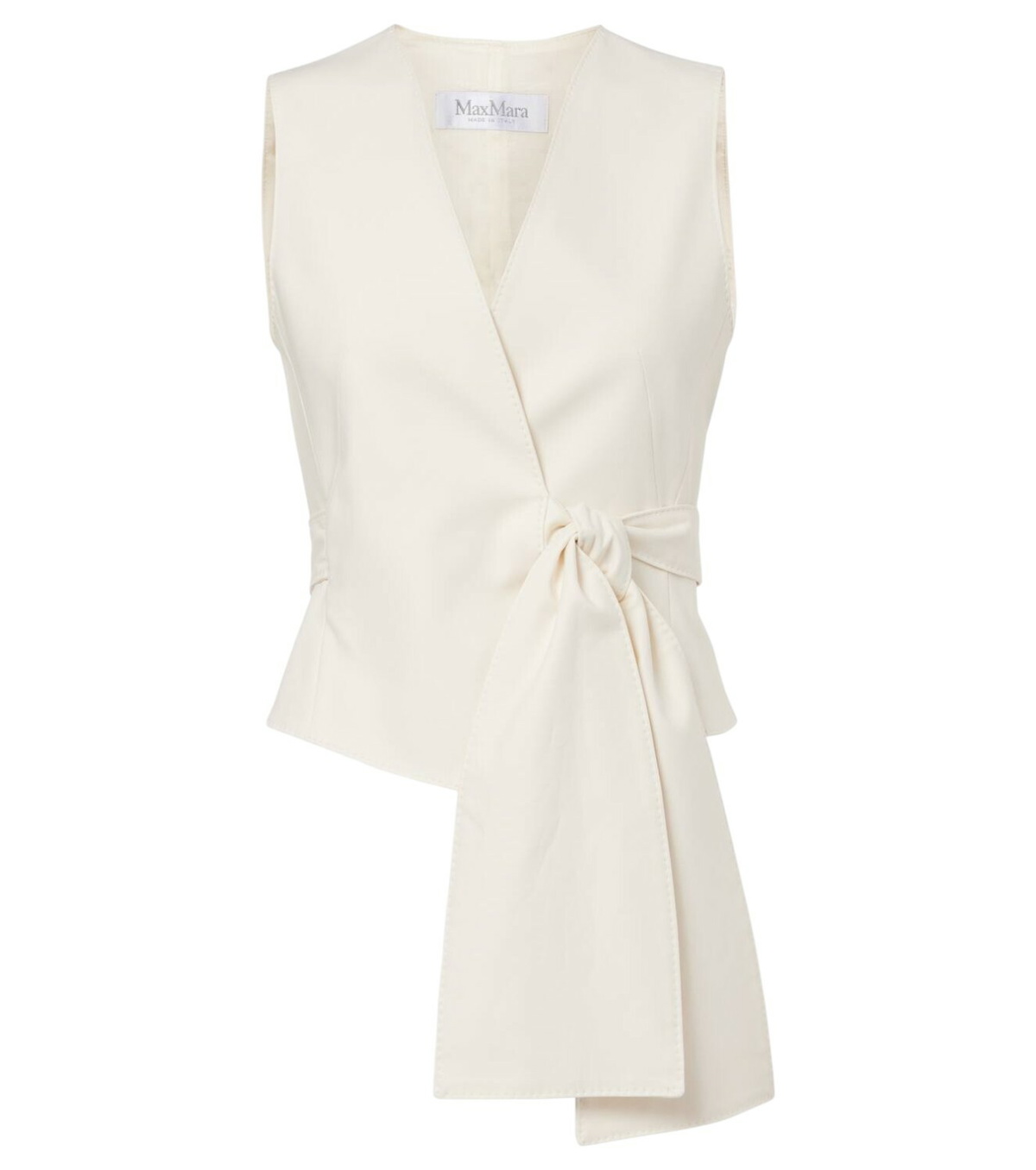 Max Mara Zampa bow-detail cotton-blend vest Max Mara
