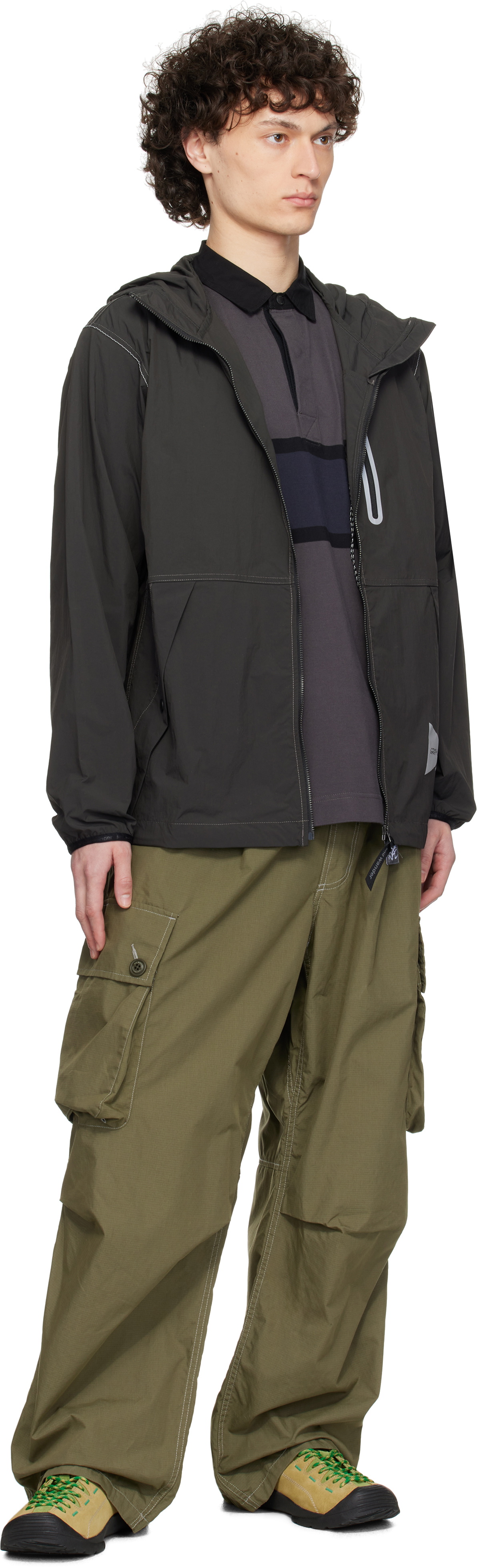 and wander Gray Gramicci Edition Brushed Nylon Jacket