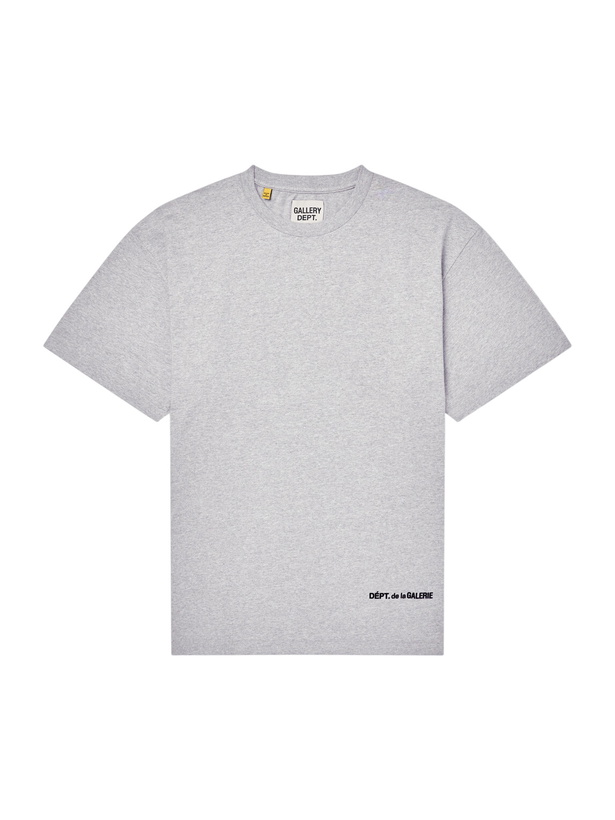 Photo: Gallery Dept. - Logo-Appliqué Cotton-Jersey T-Shirt - Gray