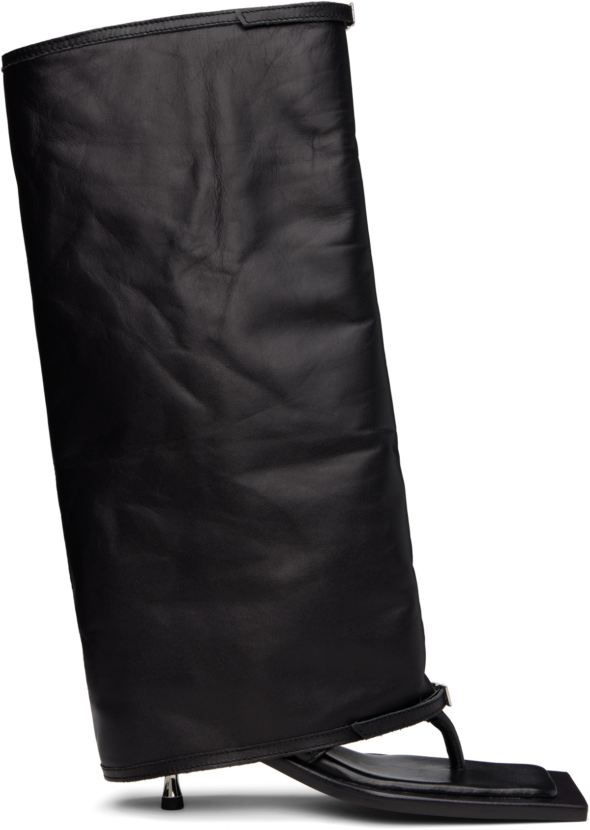 FIDAN NOVRUZOVA Black Kaia Stiletto Tall Heeled Sandals