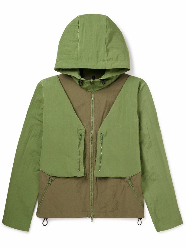 Photo: SAIF UD DEEN - Action Two-Tone Shell Jacket - Green